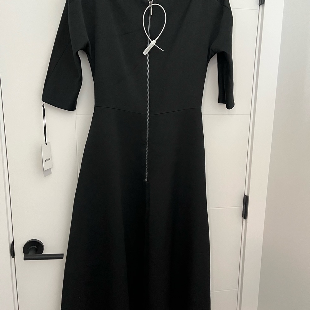 Maticevski black satin dress